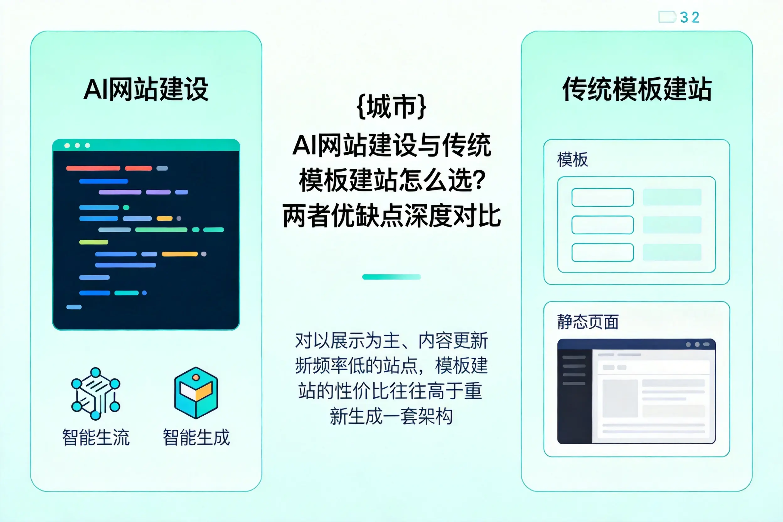 丽江AI网站建设与传统模板建站怎么选？两者优缺点深度对比