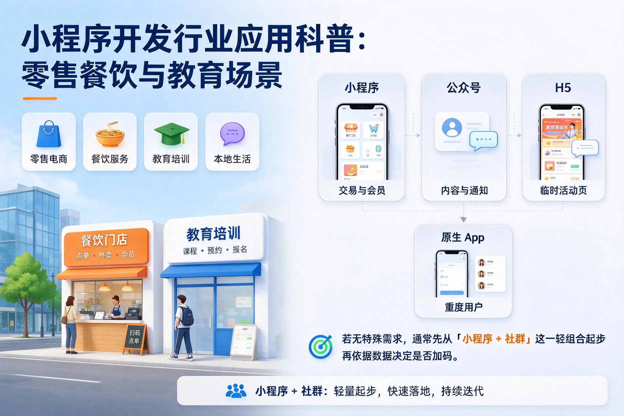 丽江小程序开发行业应用科普：零售餐饮与教育场景
