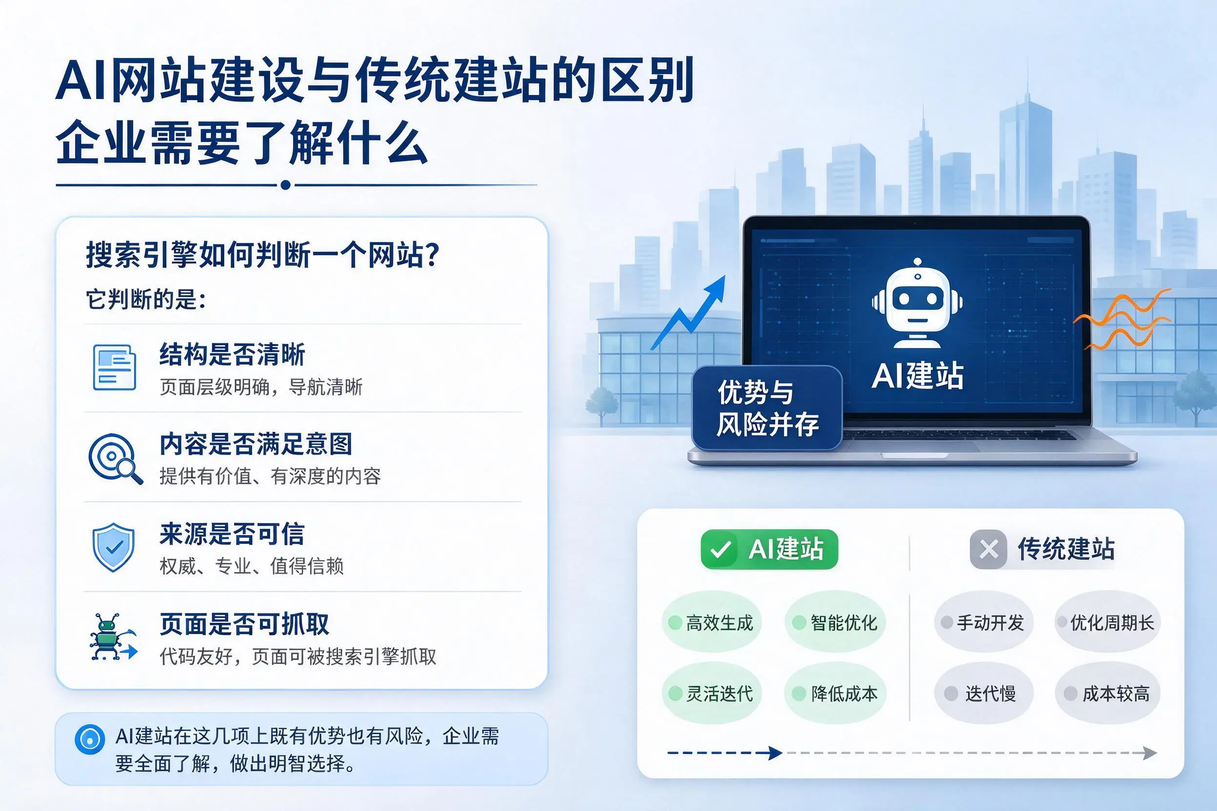 AI网站建设与传统建站的区别,丽江企业需要了解什么