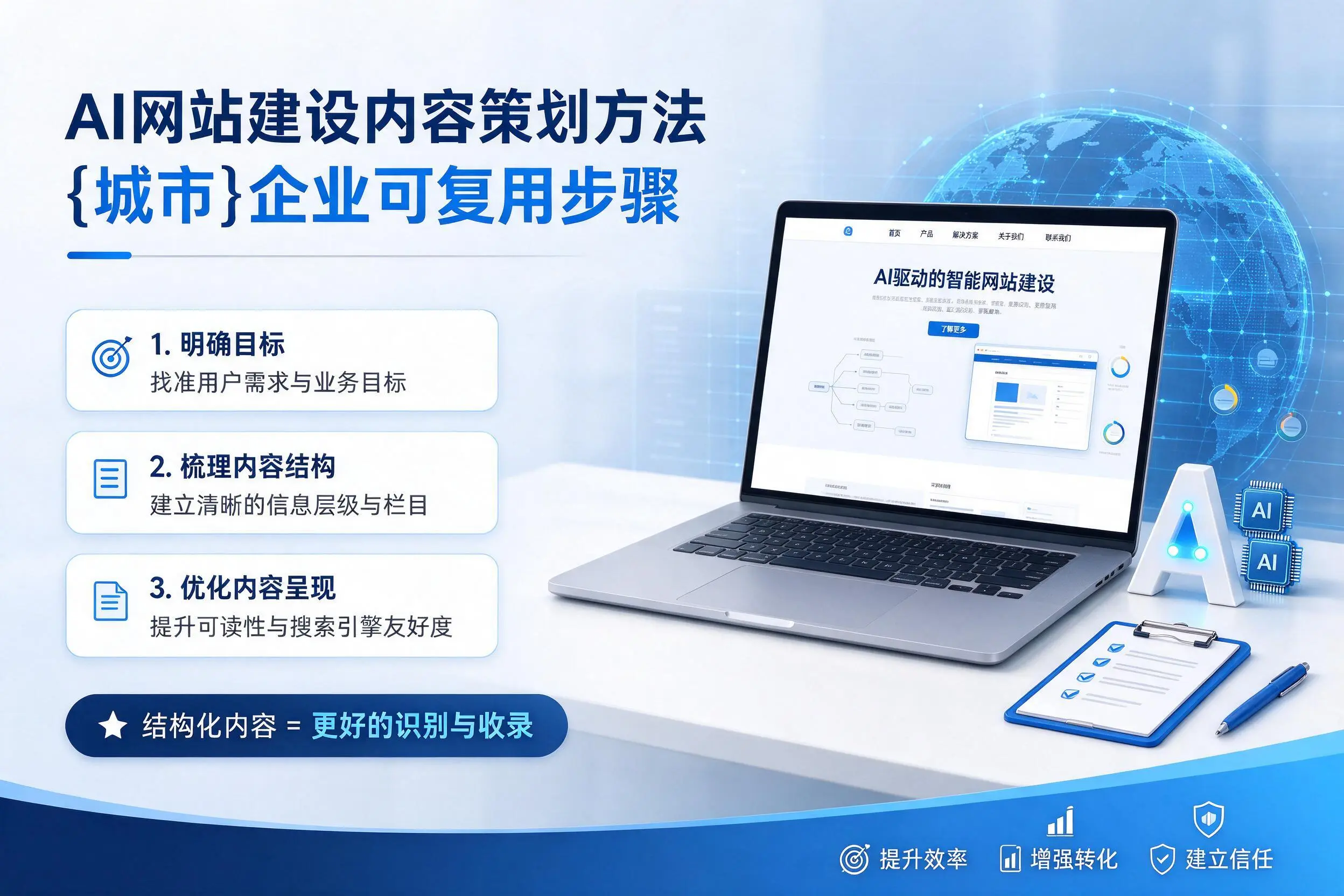 AI网站建设内容策划方法,丽江企业可复用步骤