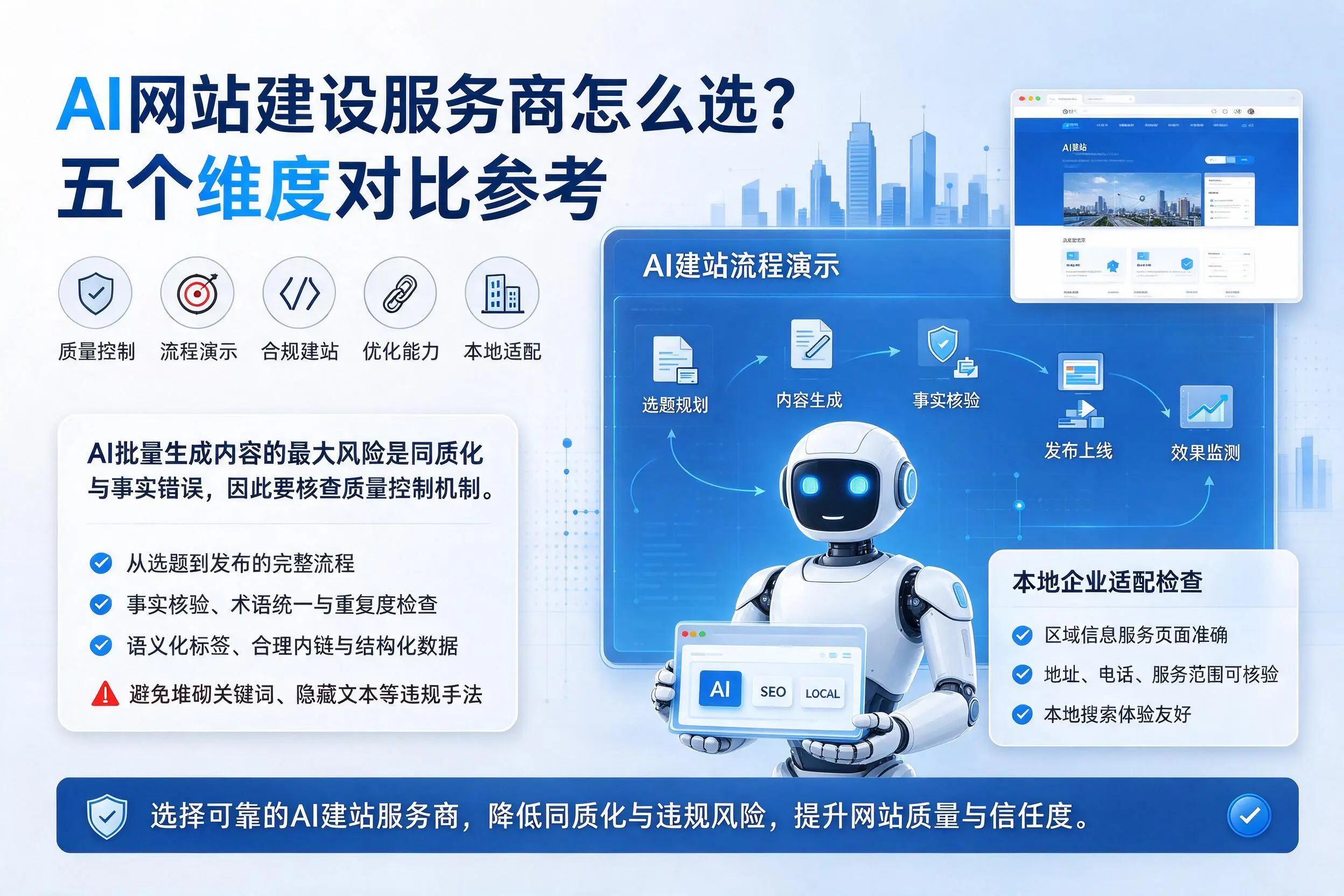 丽江AI网站建设服务商怎么选？五个维度对比参考